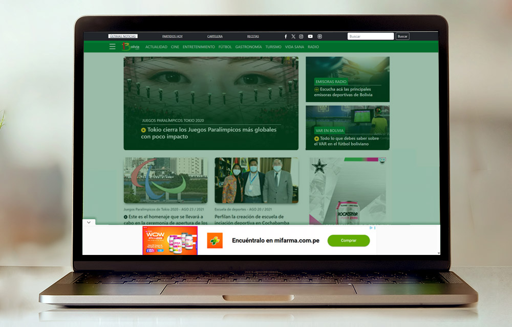 Ejemplo de Publicidad Zócalo 160x600